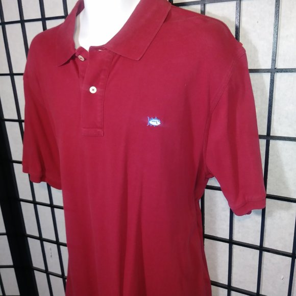 Southern Tides Skipjack polo XL Burgundy - Picture 2 of 4